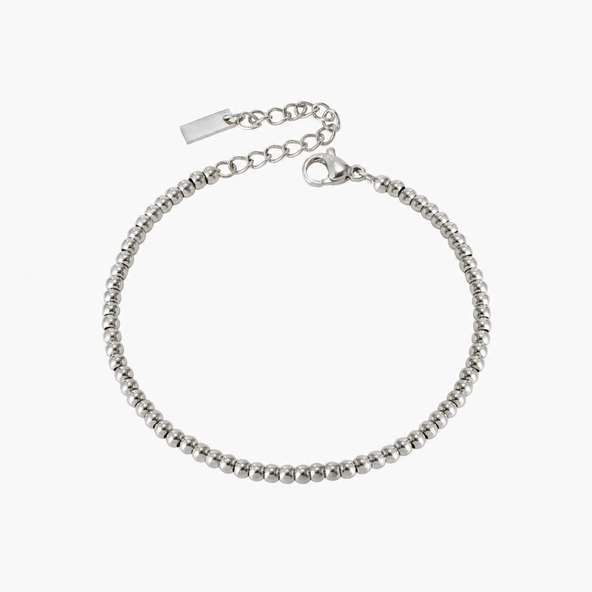 metal bead bracelet 3 mm x 16 cm