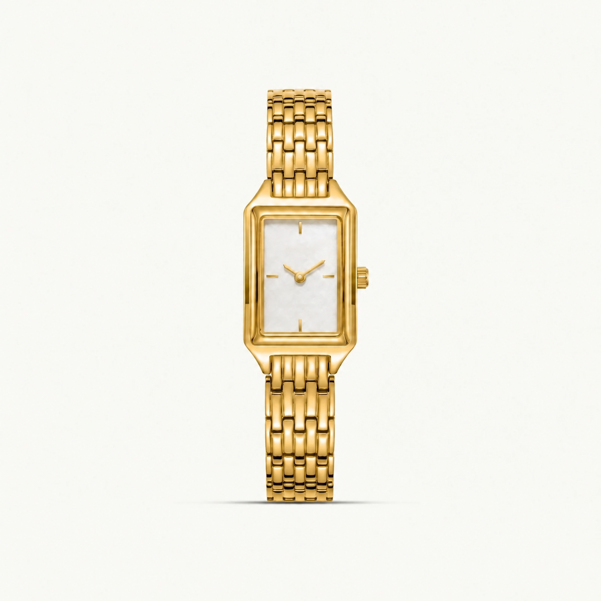 rectangular mother of pearl quartz watch astra
