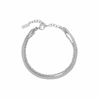 herringbone and rope layered bracelet ios
