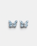 Bruce & Co Blue Butterfly Stud Earrings, 925 Sterling Silver