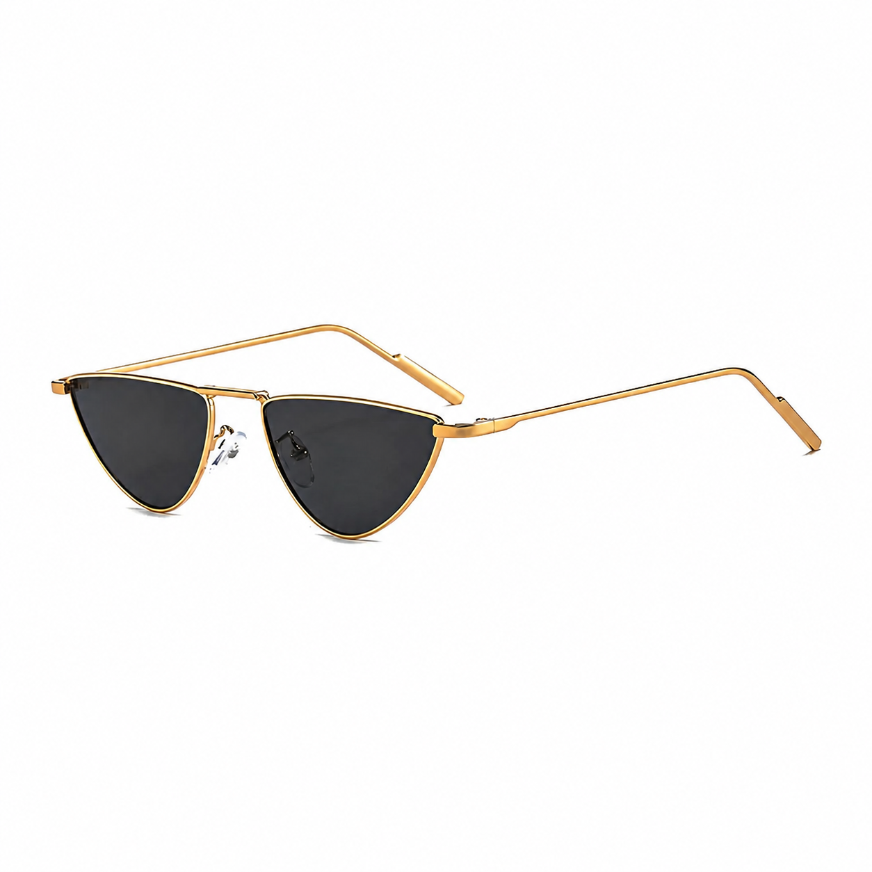 CAIRO black lens cat-eye sunglasses diagonal view on pure white