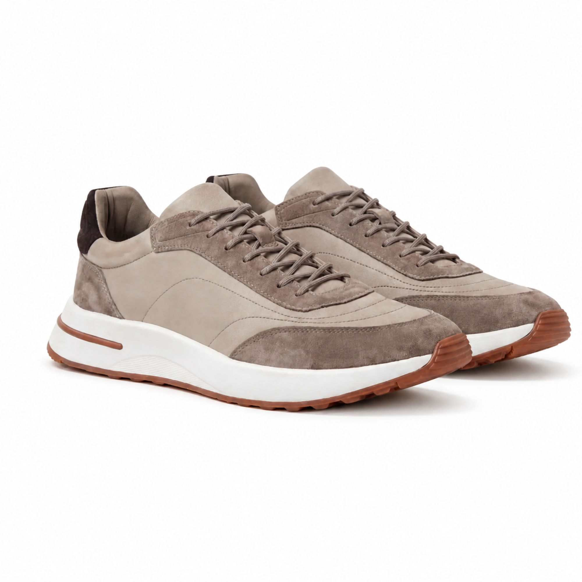 Caldris Stone sneakers — front three-quarter pair on white