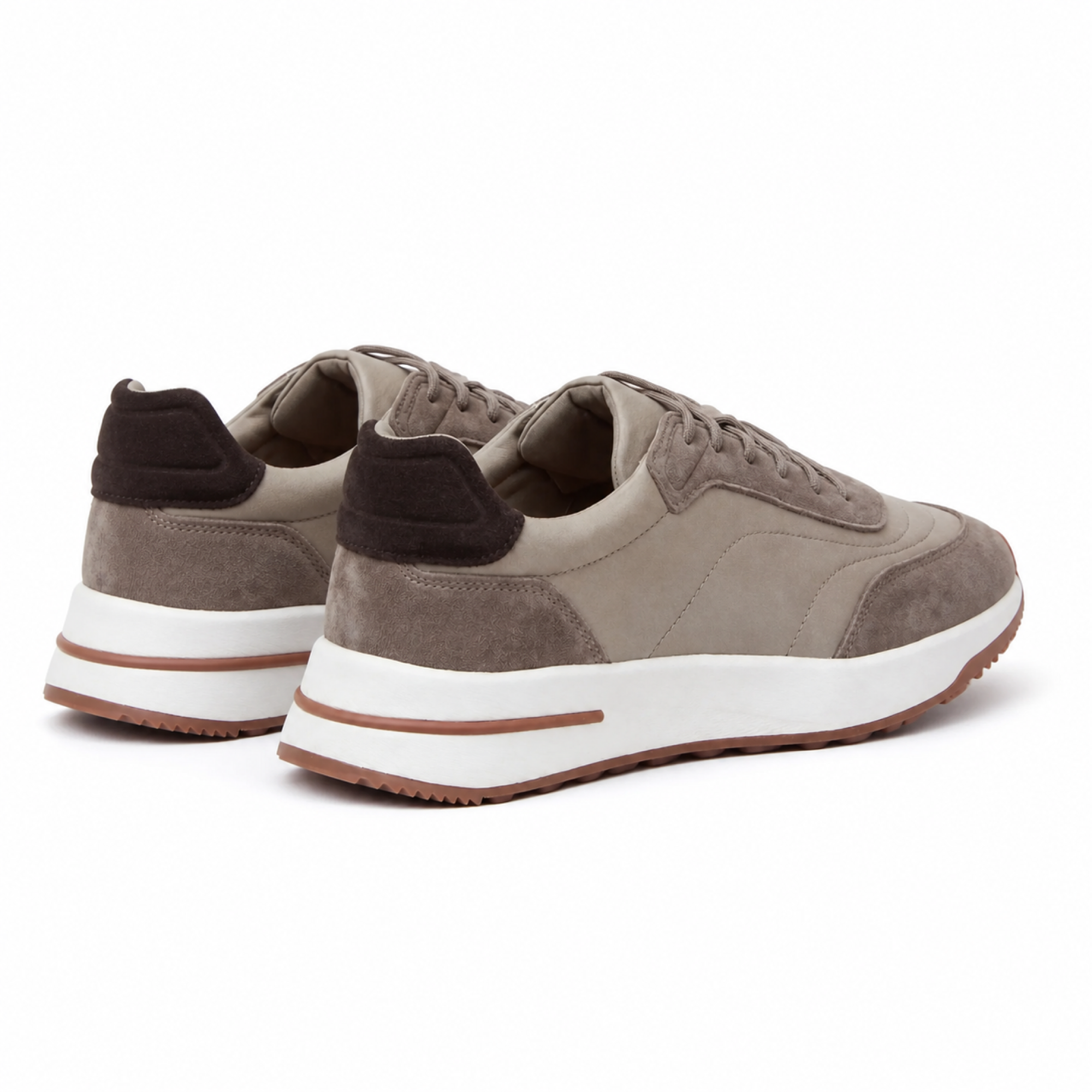 Caldris Stone sneakers — rear three-quarter on white