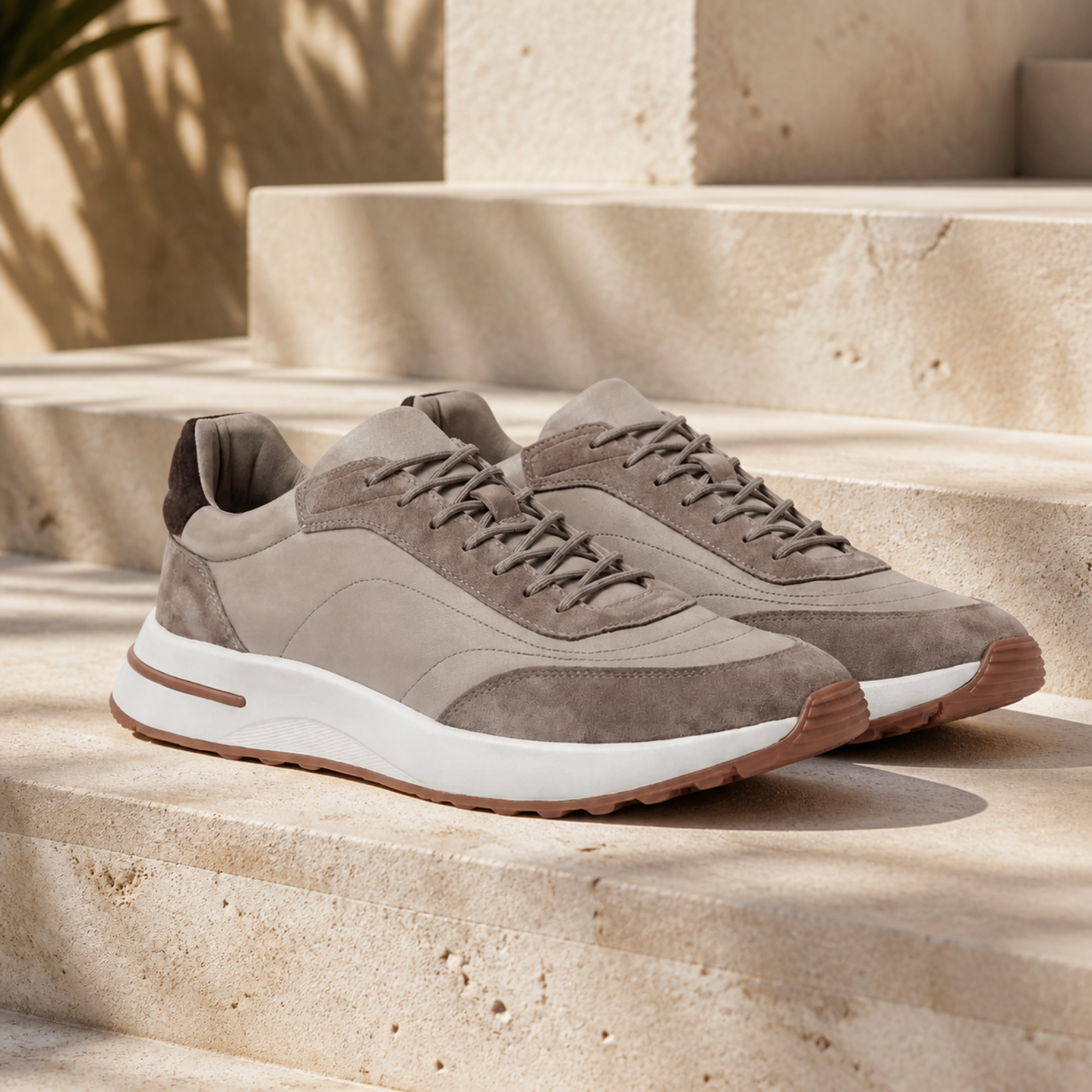 Caldris Stone sneakers — travertine editorial