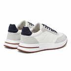 Caldris white panelled sneakers rear view