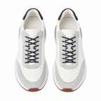 Caldris white panelled sneakers top view