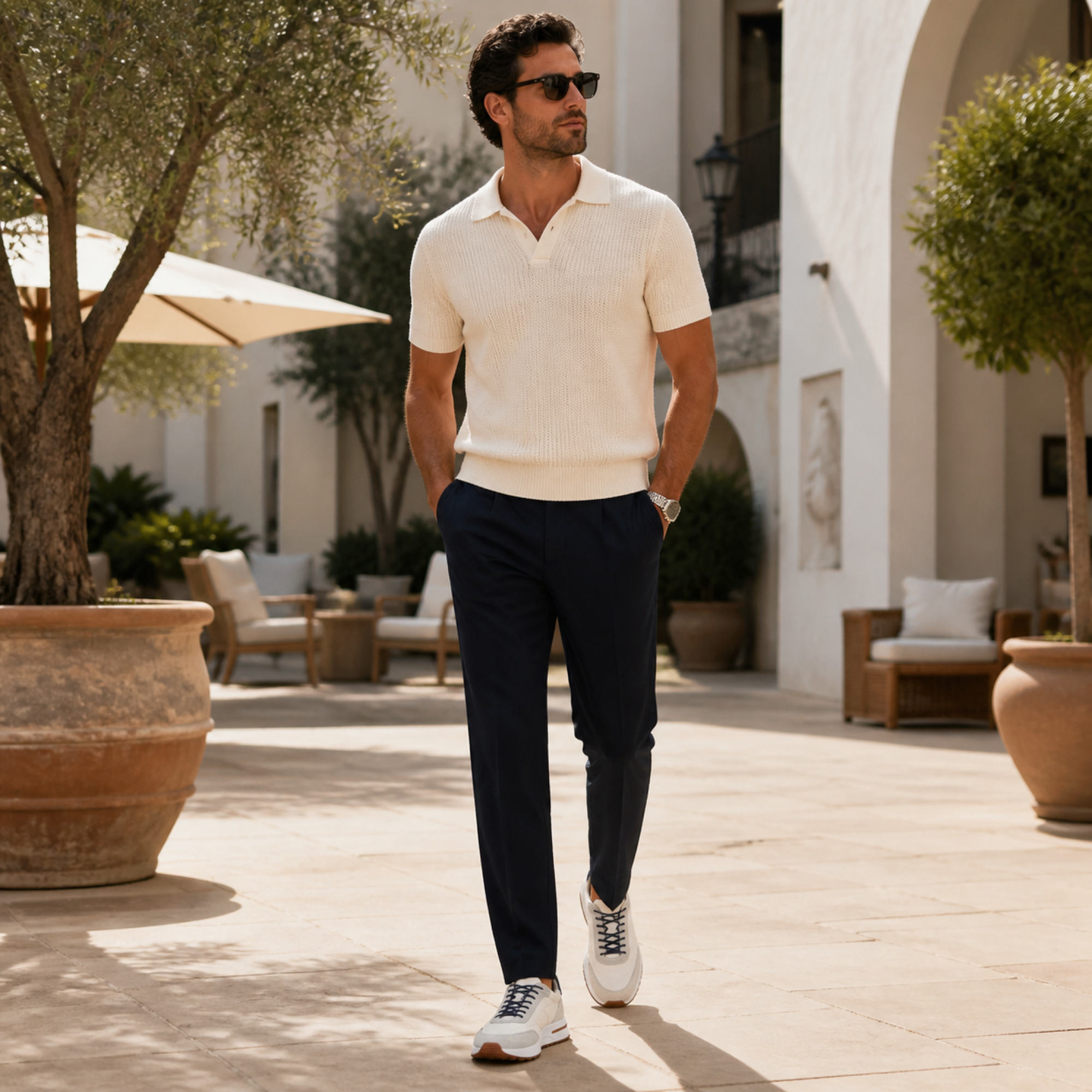 Caldris white sneakers lifestyle