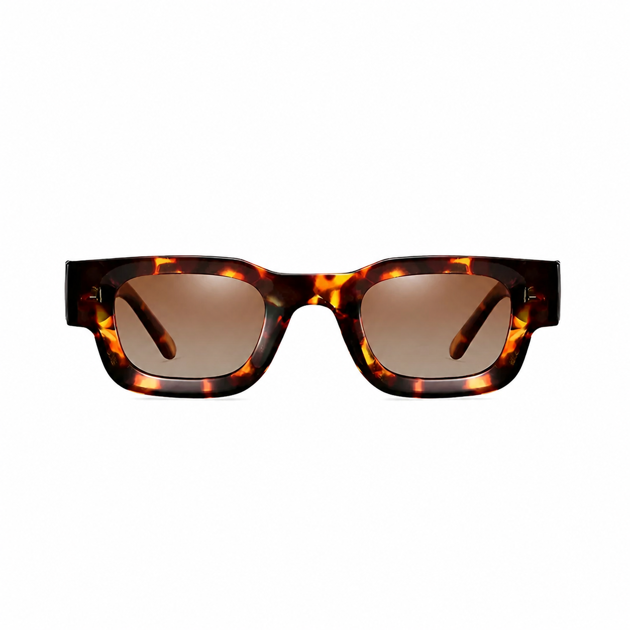 CANNES Havana brown polarized sunglasses front view on pure white