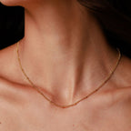 Fine Bead Station Choker, 39 cm — Capri