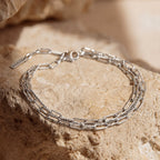 Bruce & Co Triple Layered Chain Bracelet, Stainless Steel