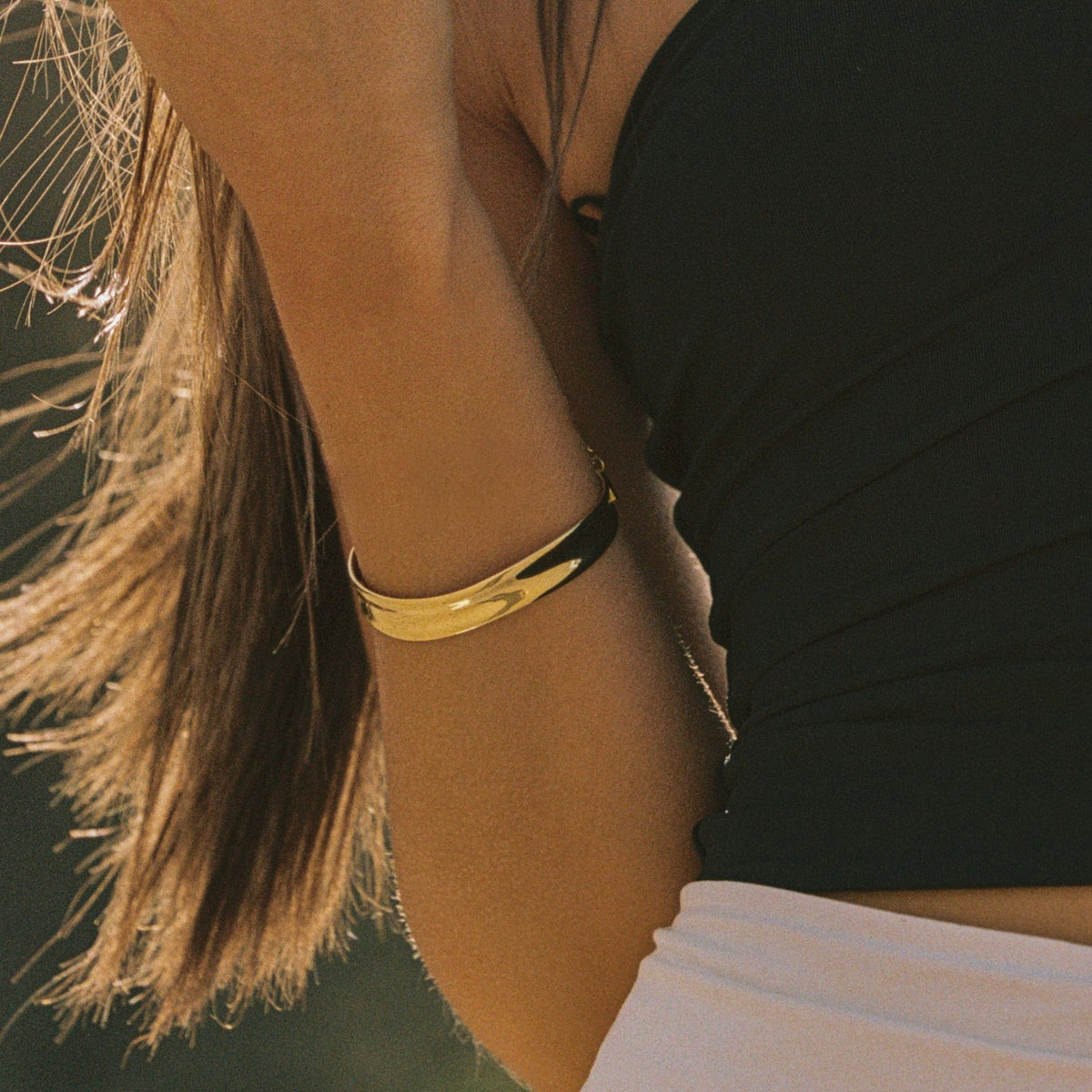Bruce & Co Sol – Sculpted Polished Open Cuff Bracelet