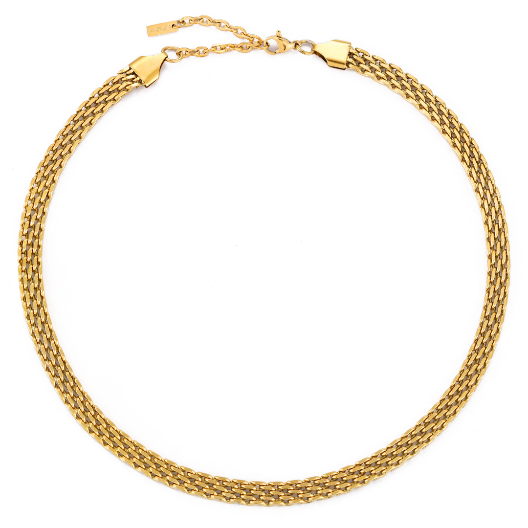 Bruce & Co Sifnos – Woven Chain Choker, 6 mm, Steel