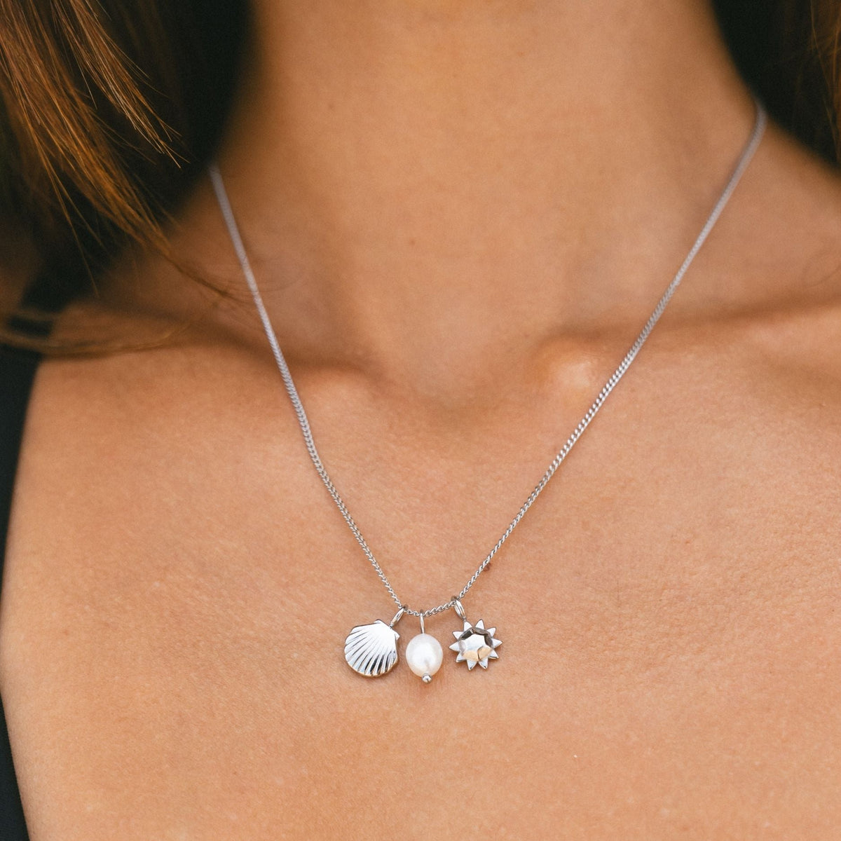 Bruce & Co Sun Shell and Freshwater Pearl Necklace