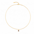 Bruce & Co Paperclip Birthstone Necklace