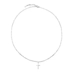 Bruce & Co Small Cross Beaded Chain Necklace, 45 cm