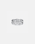 Bruce & Co Crown of Thorns Openwork Ring, Silver-Tone Stainless Steel