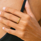 Bruce & Co Two-Initial Crystal Ring