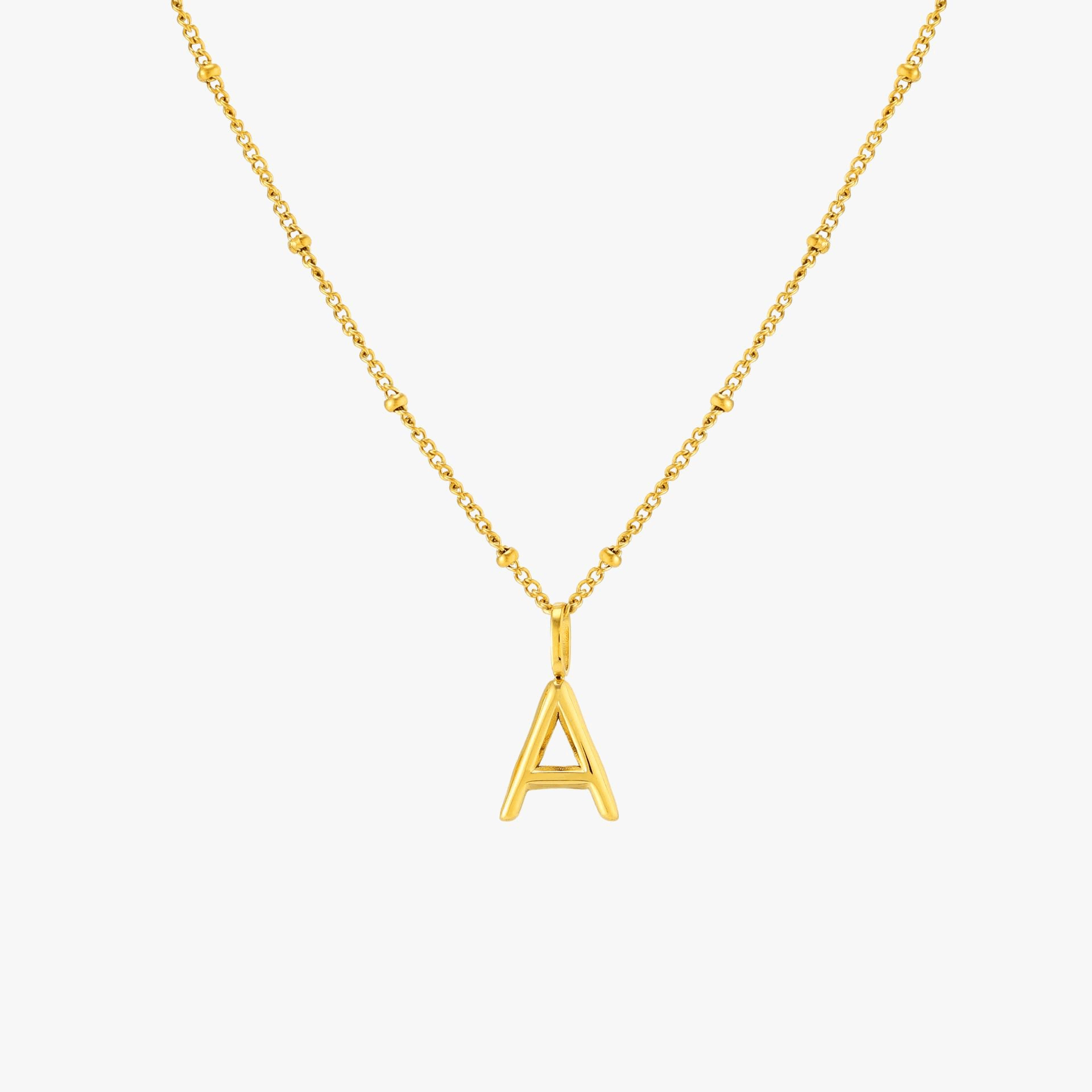 Bruce & Co Initial & Birthstone Charm Necklace