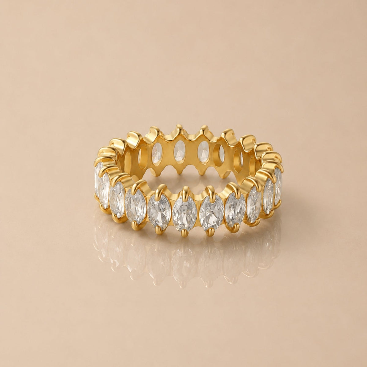 Bruce & Co Birthstone-Color Cubic Zirconia Eternity Ring, 6.6 mm