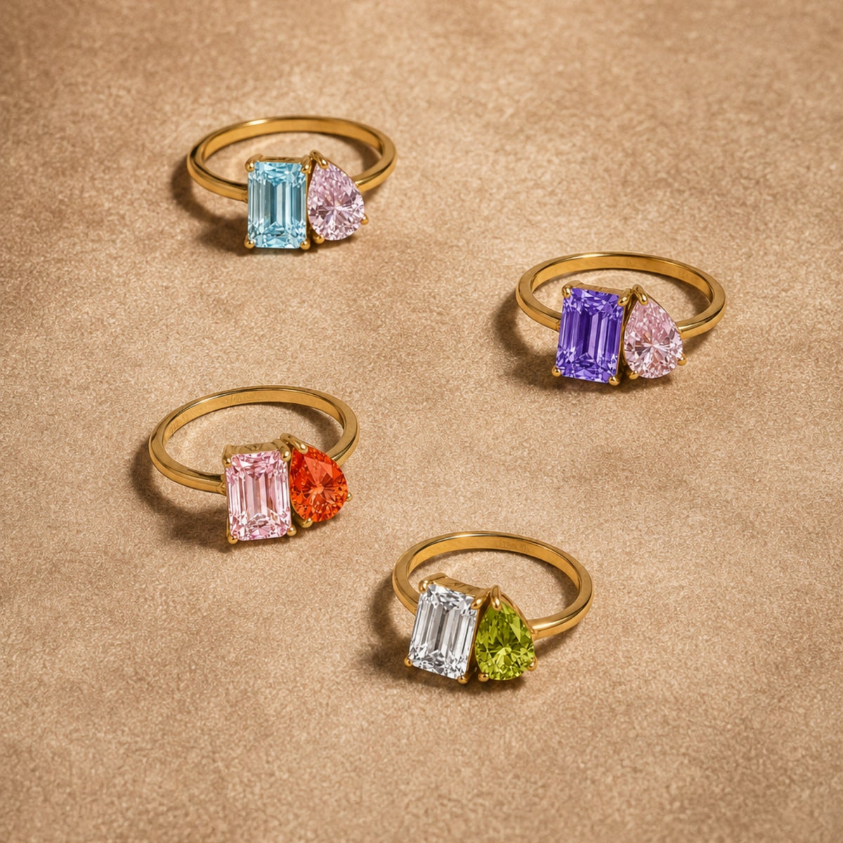 Bruce & Co Toi et Moi Birthstone Ring