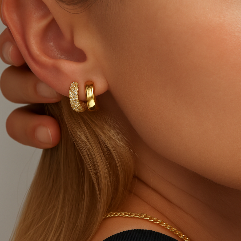 Bruce & Co Amy – Multirow Pave Huggie Earrings