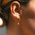 Bruce & Co Birthstone Color CZ Charm Hoop Earrings