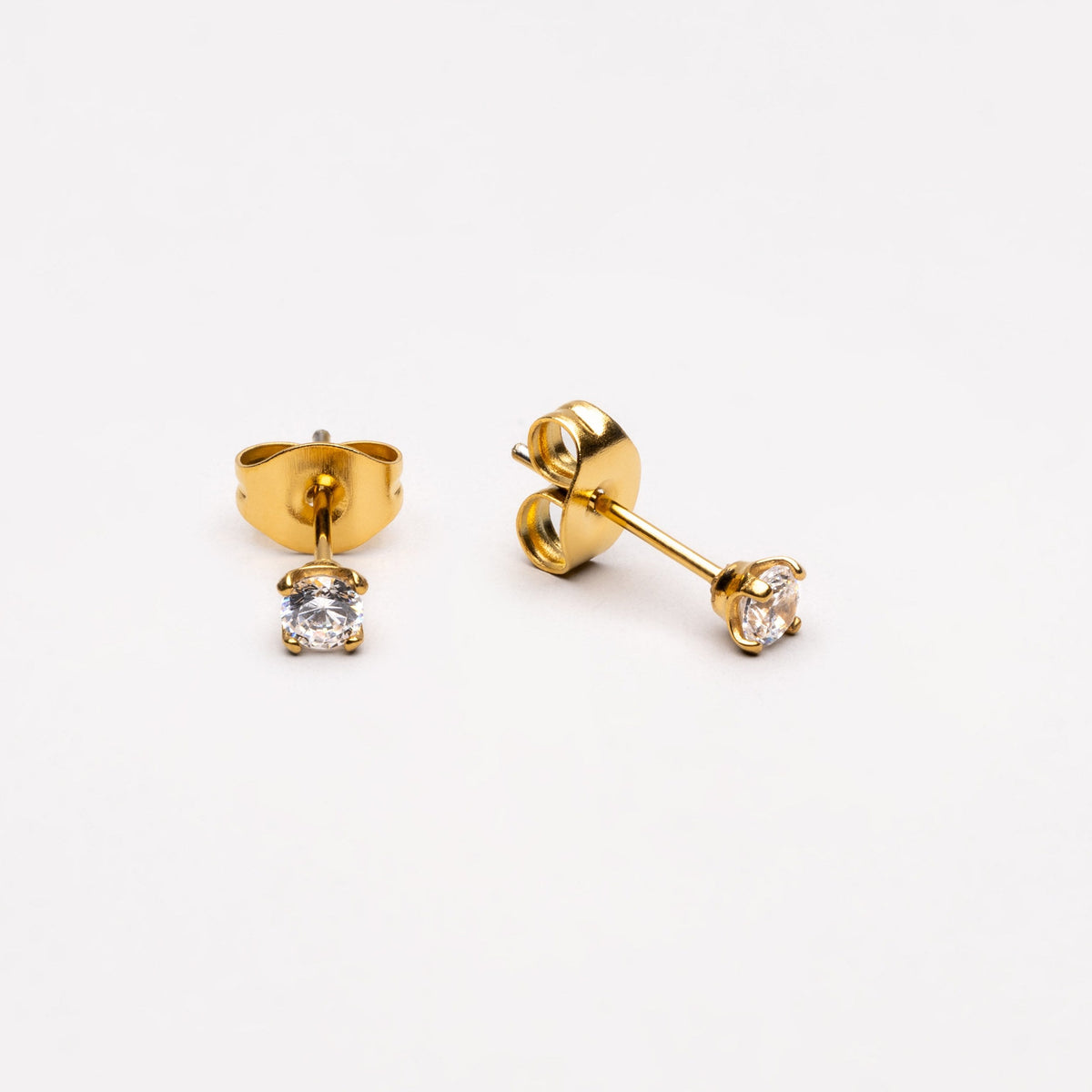 Bruce & Co Round Zircon Stud Earrings, 3.2 mm