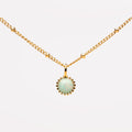 Bruce & Co Round Mint Opal Pendant Necklace, 6 mm
