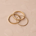 Bruce & Co Daily – Three Textured Stacking Rings Set