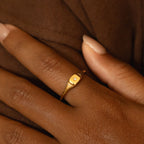 Bruce & Co Starlight – Starburst White Stone Signet Ring