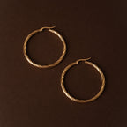 Bruce & Co Large Twisted Hoop Earrings, 40 mm