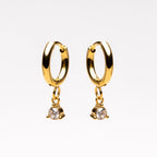 Bruce & Co Zircon Drop Hoop Earrings, 8 mm