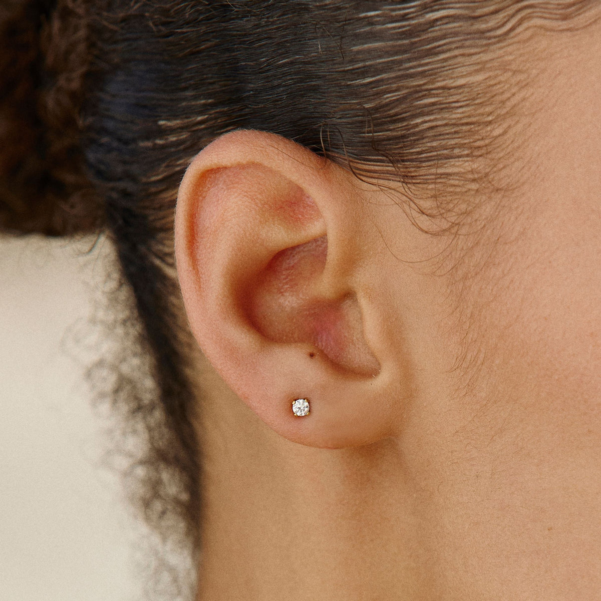 Bruce & Co Round Zircon Stud Earrings, 3.2 mm