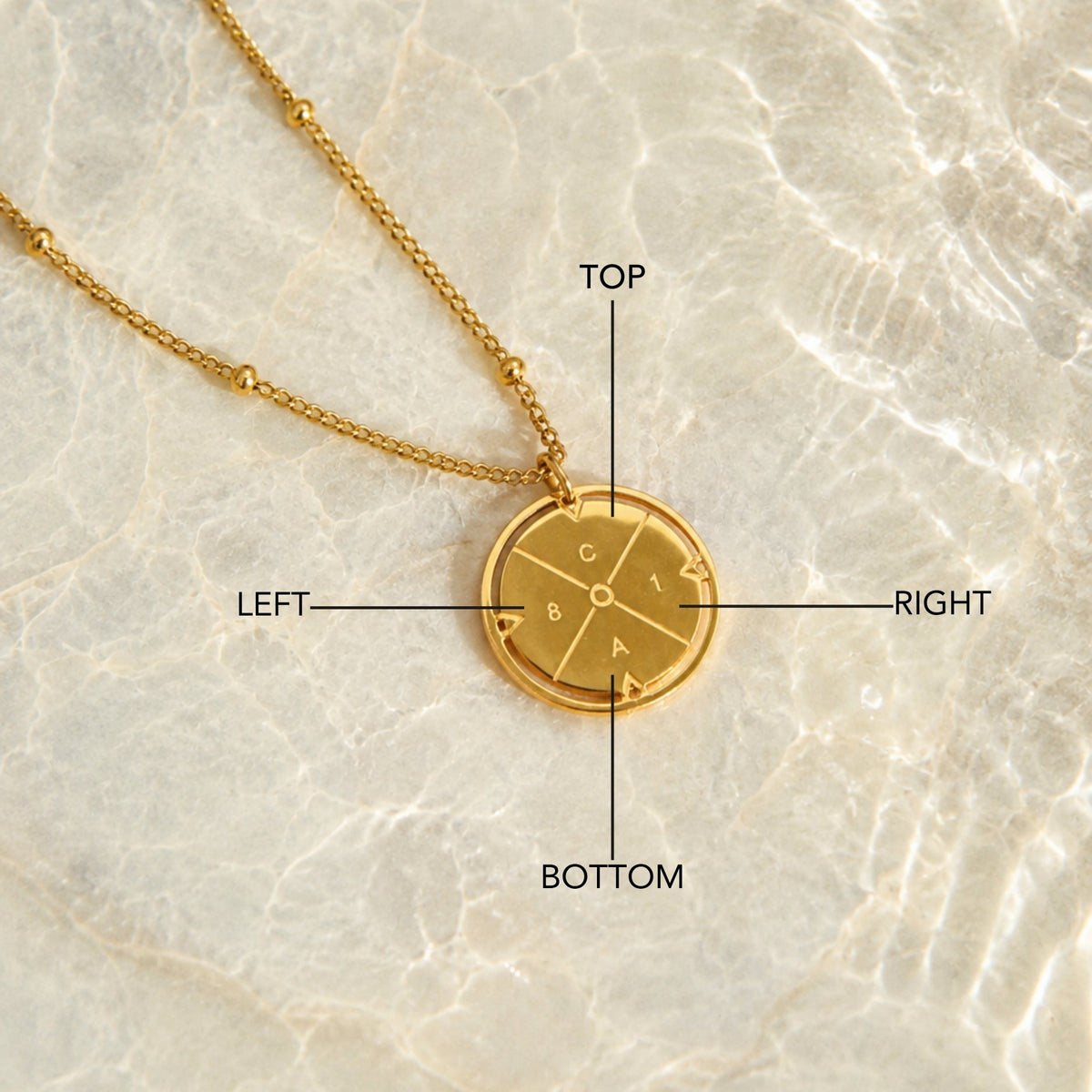 Bruce & Co Compass Necklace