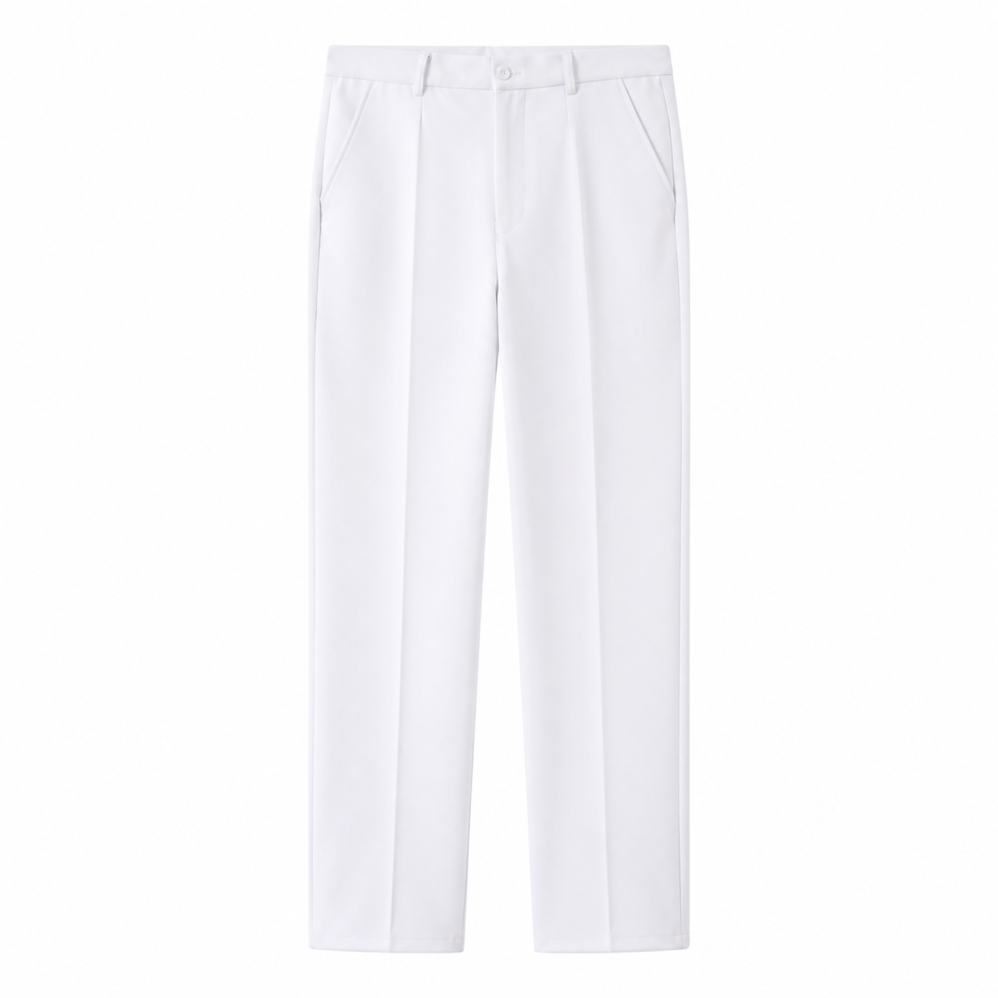 Doremere white tailored trousers front view