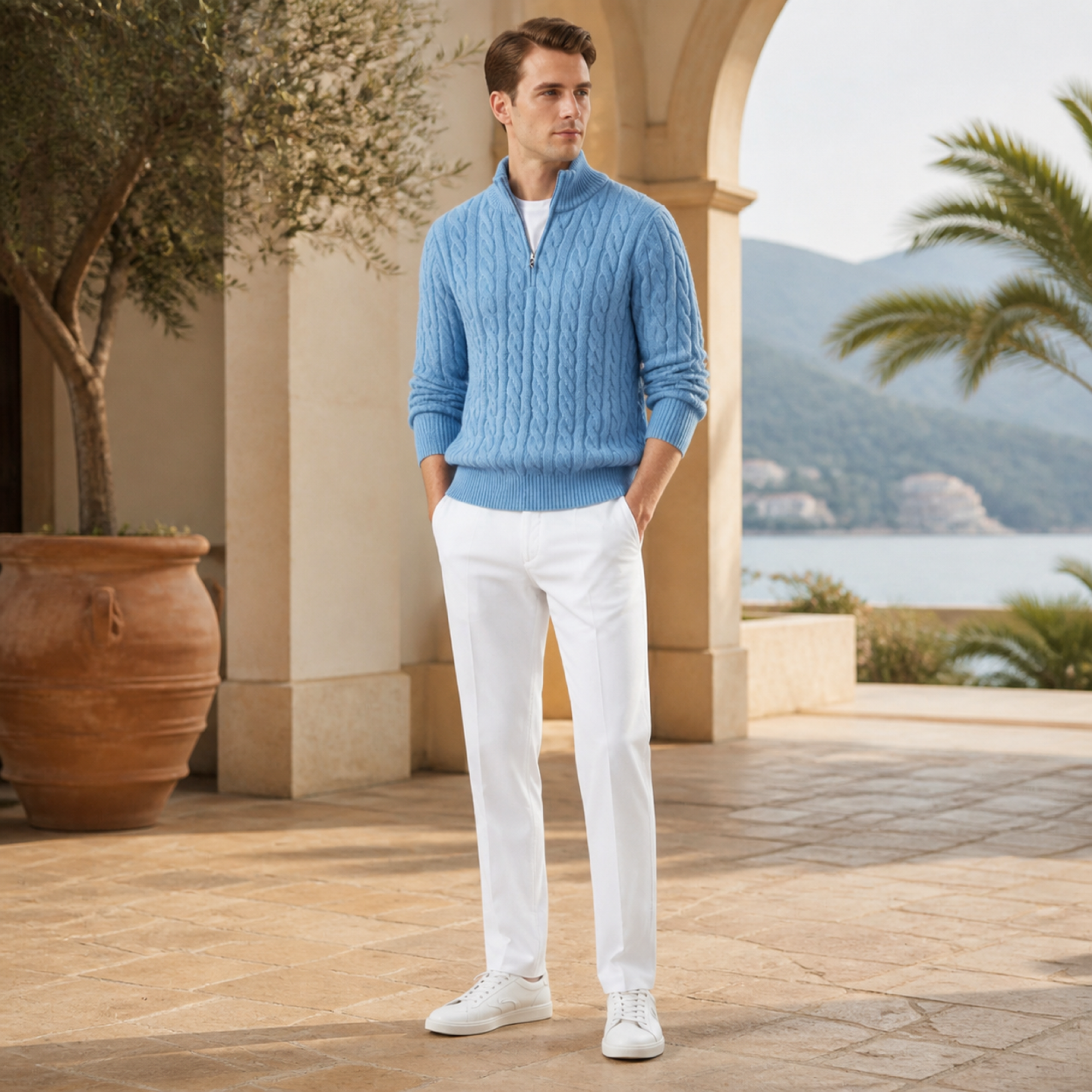 Doremere outfit Mediterranean resort styling