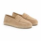 Dorerel men's suede penny espadrille loafers – beige studio
