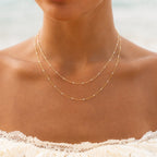 Bruce & Co White Enamel Double Layer Choker, 40 cm