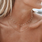 Bruce & Co White Enamel Double Layer Choker, 40 cm