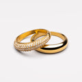 Bruce & Co Day & Night – Plain and Pavé Zircon Rings Set