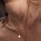 Bruce & Co White Enamel Double Layer Choker, 40 cm