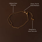 Bruce & Co Double Trouble – Split Chain Bracelet, 16 cm