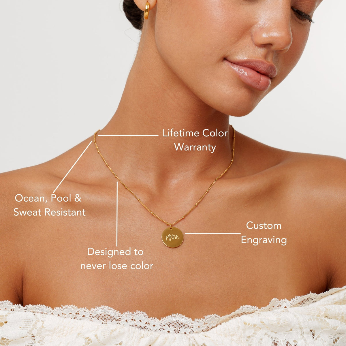 Bruce & Co Drawing Disc Necklace