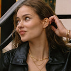 Bruce & Co Celestial – Star-Set Zircon Charm Hoop Earrings