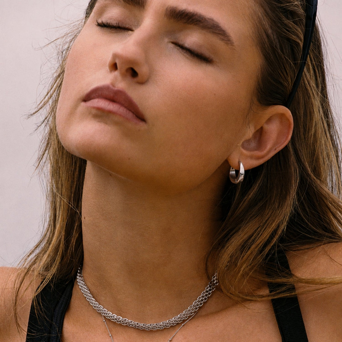 Bruce & Co Teardrop Hoop Earrings, 17.5 mm, Steel