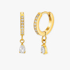 Bruce & Co Spark – Zircon Teardrop Huggie Earrings