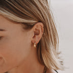 Bruce & Co Teardrop Hoop Earrings, 17.5 mm, Steel