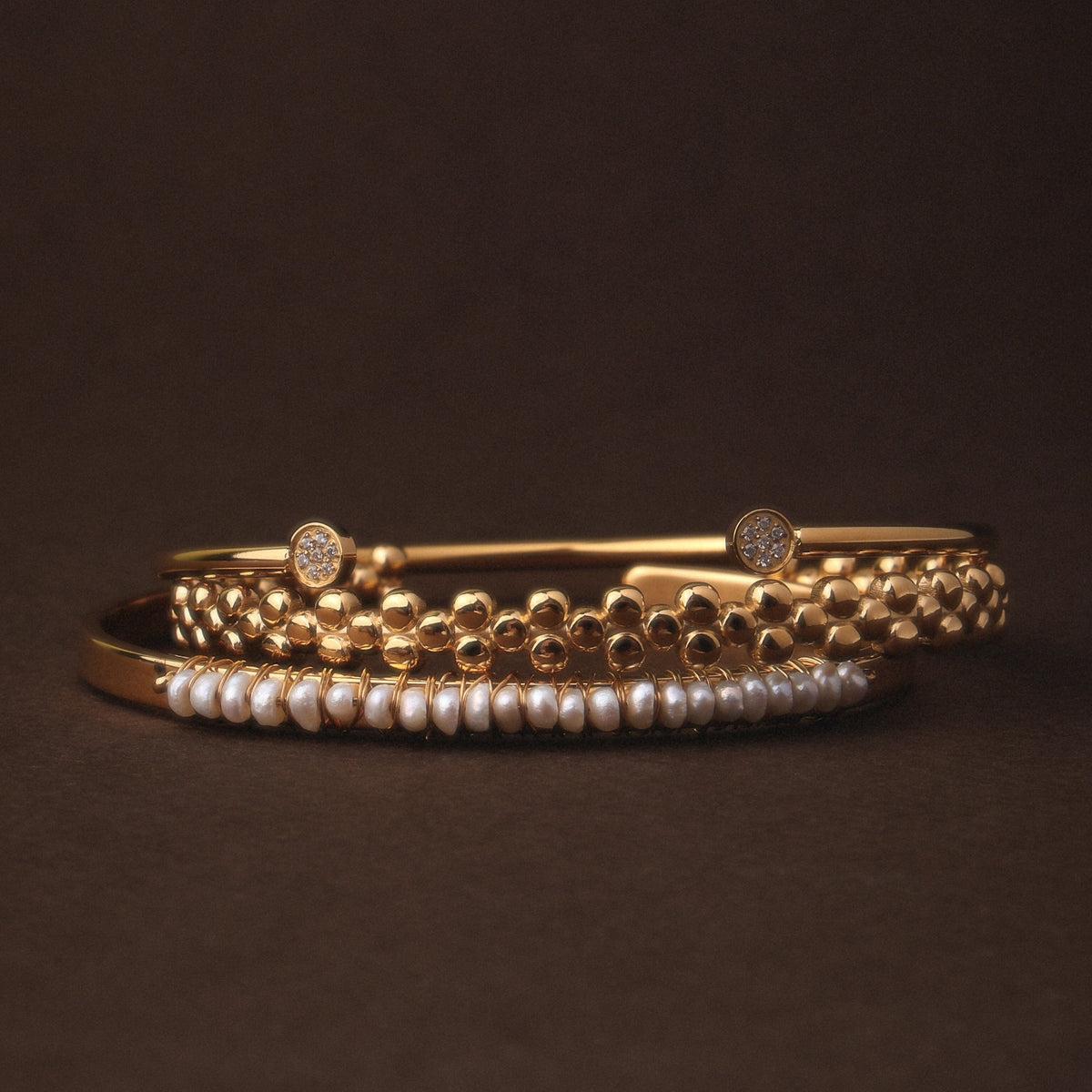 Bruce & Co Mirari – Pavé Disc End Cuff Bracelet
