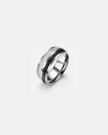 Bruce & Co Men’s 8 mm Tungsten Carbide Band Ring with Black Carbon Fiber Inlay