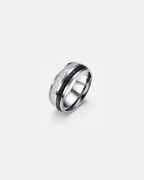 Bruce & Co Men’s 8 mm Tungsten Carbide Band Ring with Black Carbon Fiber Inlay